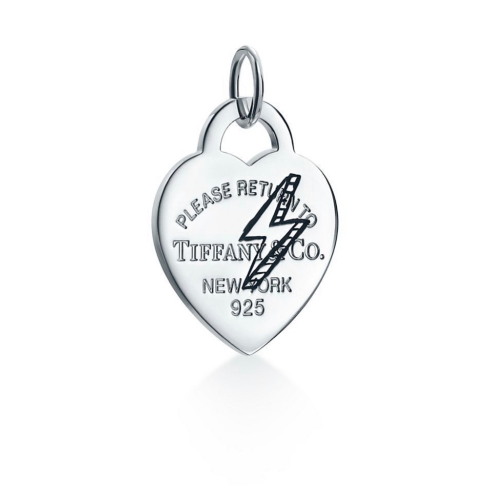 Tiffany & Co. RTT etched lightning bolt heart-NEW
